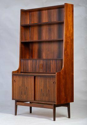 Mid Century Deens Secretaire Met Boekenplank In Palissander Van Nexø, 1964