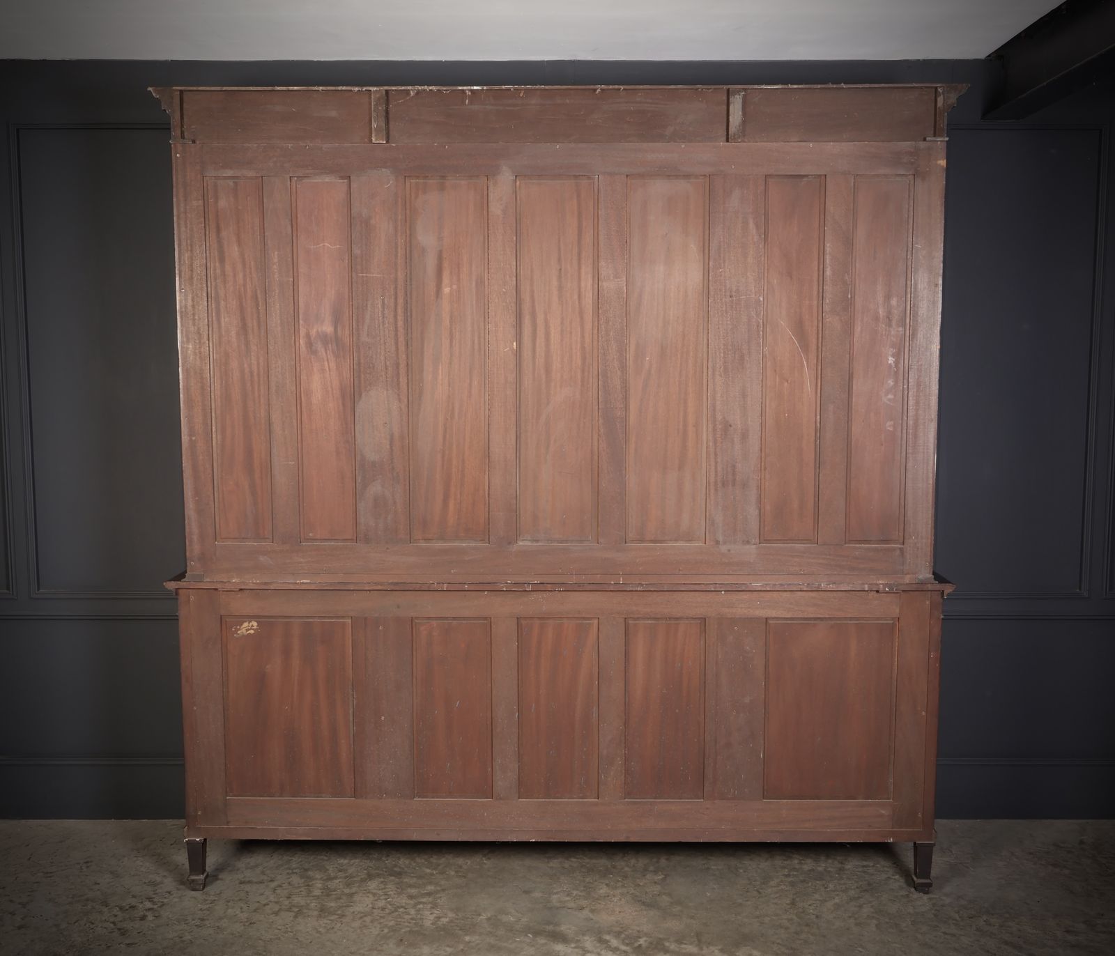 Large Mahogany Breakfront Glazed Bookcase photo for sale