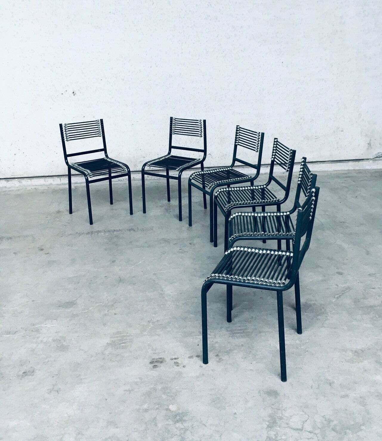 photo vintage Postmodern Design "Sandows" Chairs By Rene Herbst