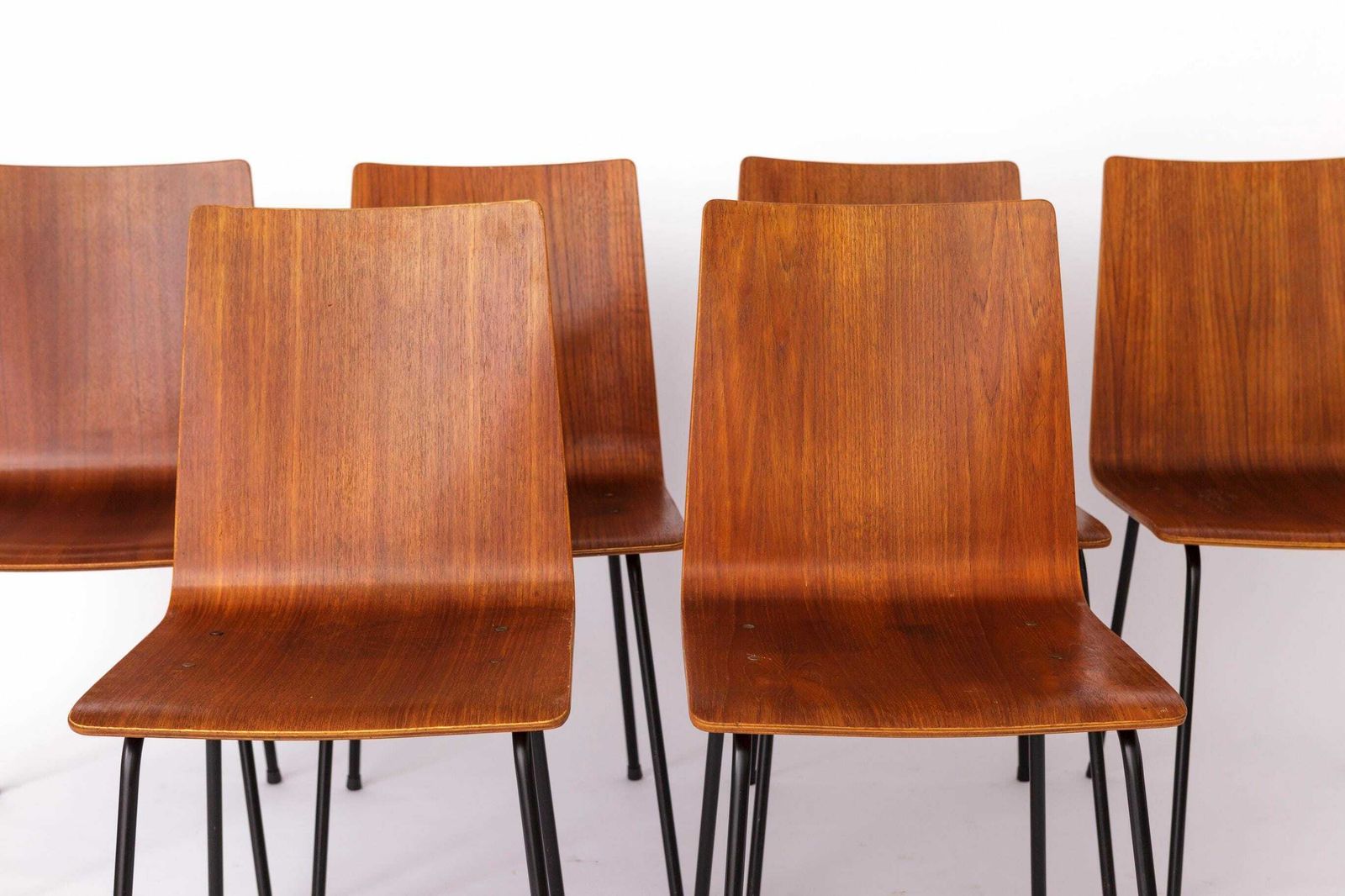 Set Of 6 Plywood Vintage Chairs 1960s   German Design photo furniture