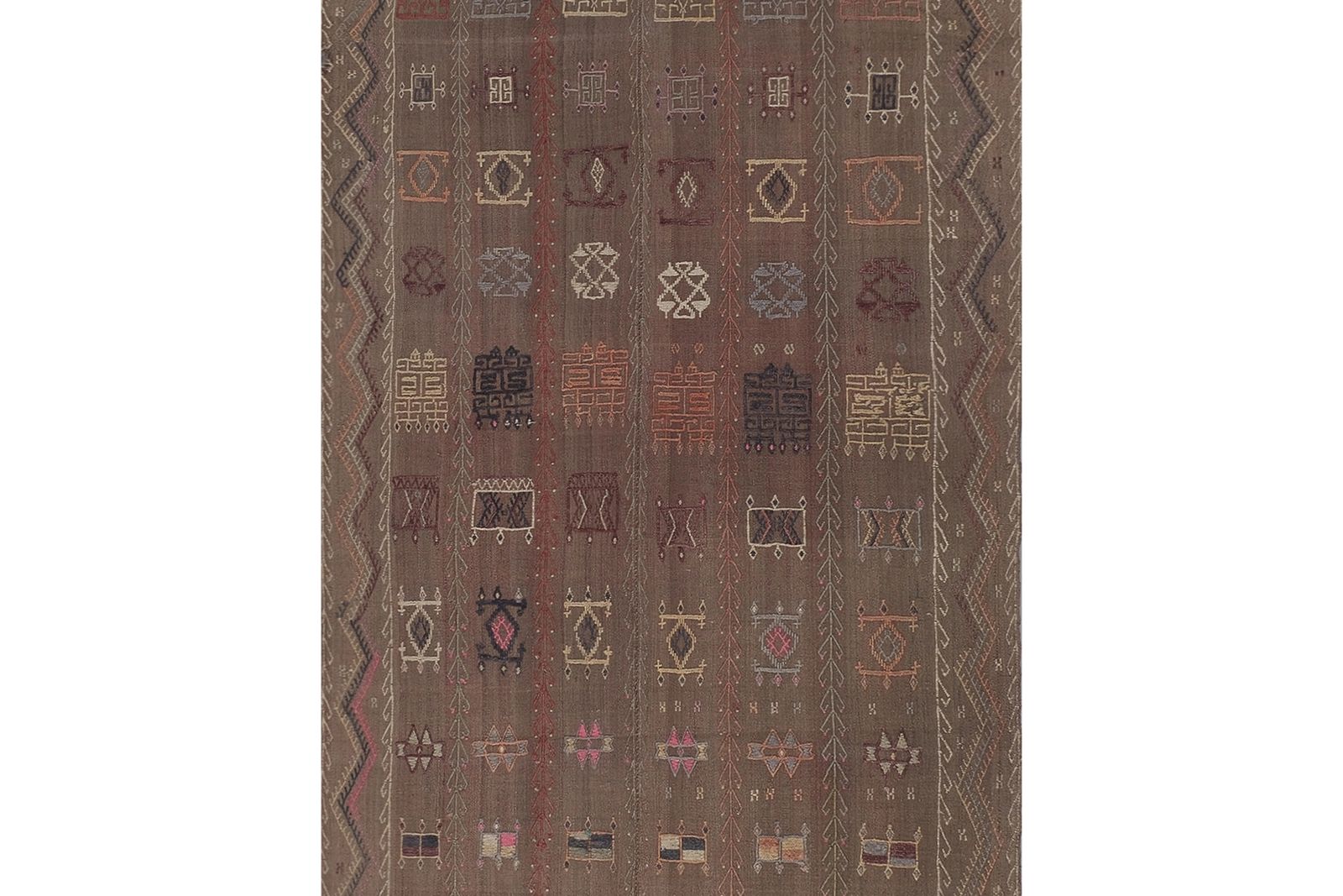 Old Konya Cecim Jijim Kilim Eastern Anatolia Turkish Rug 5'7" X 9'5" photo for sale