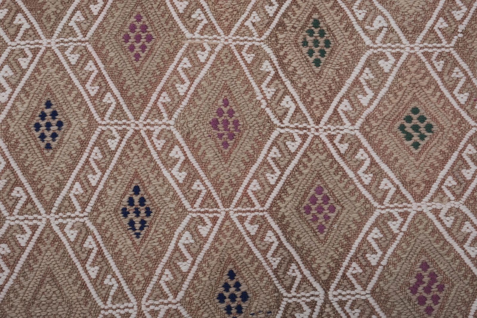 photo for sale Vintage Embroided Jajim Kilim Rug 4'9'' X 6'9''