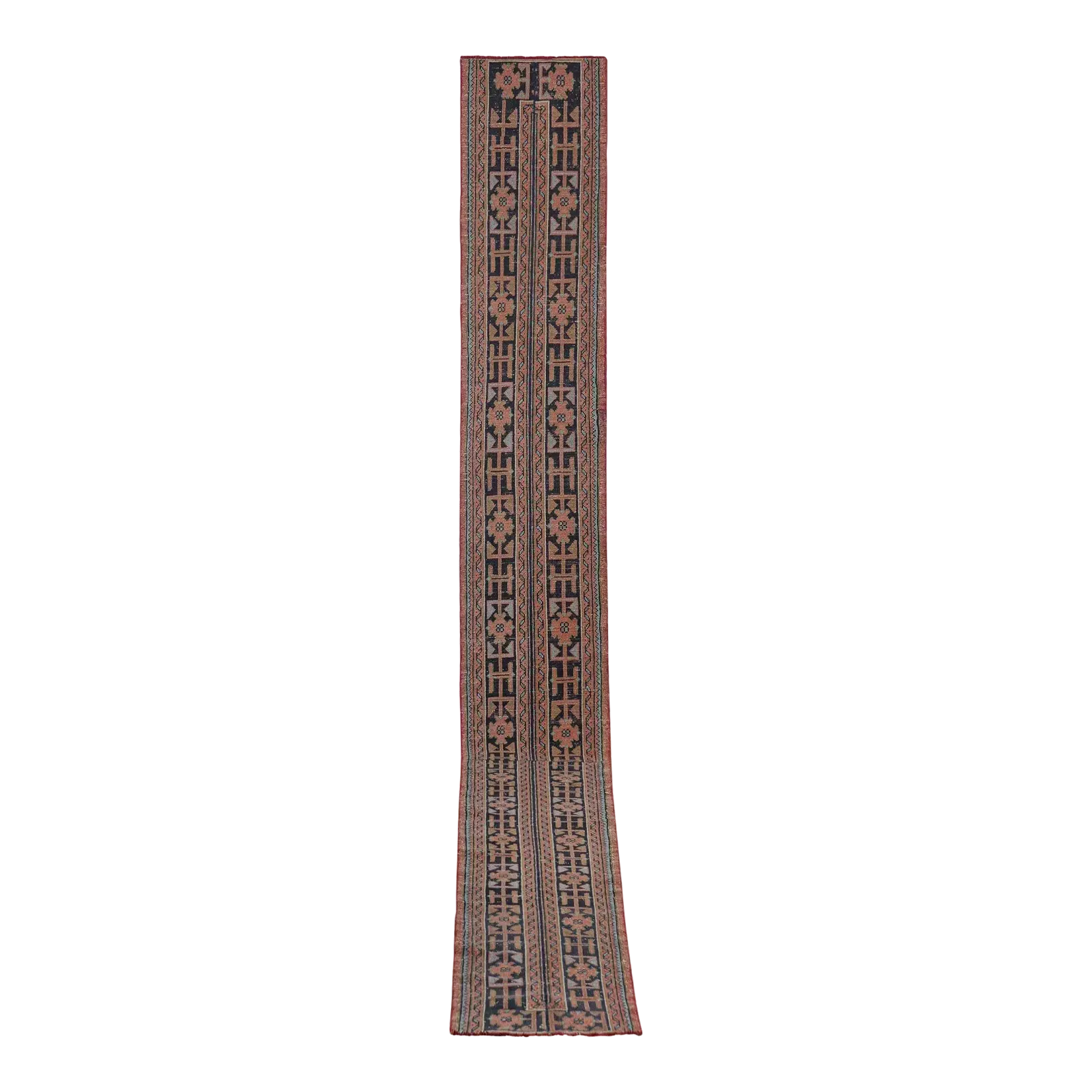 1960s Hand Knotted Anatolian Runner   Stair Carpet 2'1'' X 20'8''