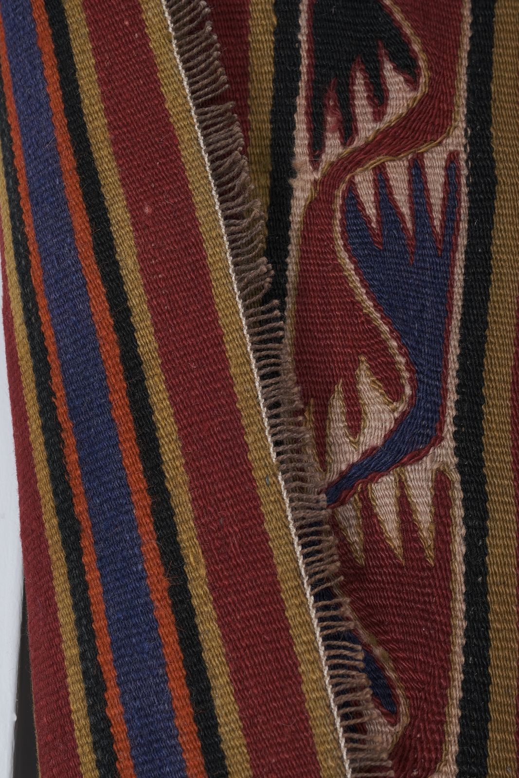 1960s Oversize Bohemian Striped Wool Kilim Rug 9' X 12'5" photo for sale