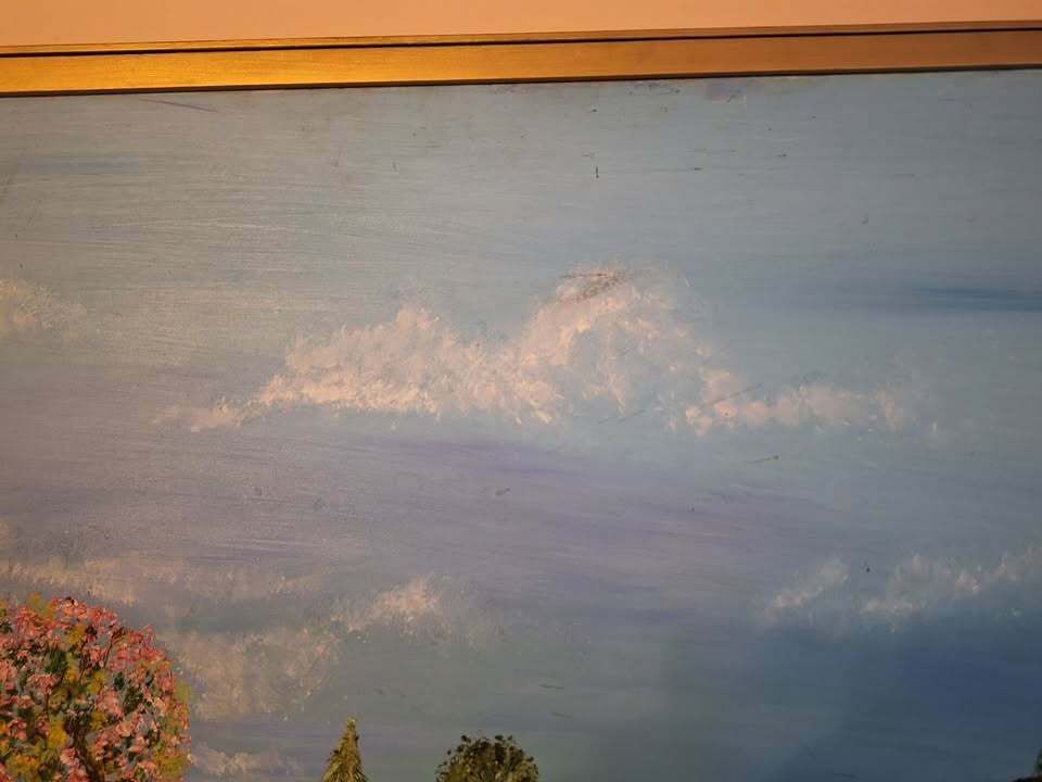 Fred Yates. Oil On Canvass. Signed. Large Picture 38in. X 49 1/2in. photo for sale