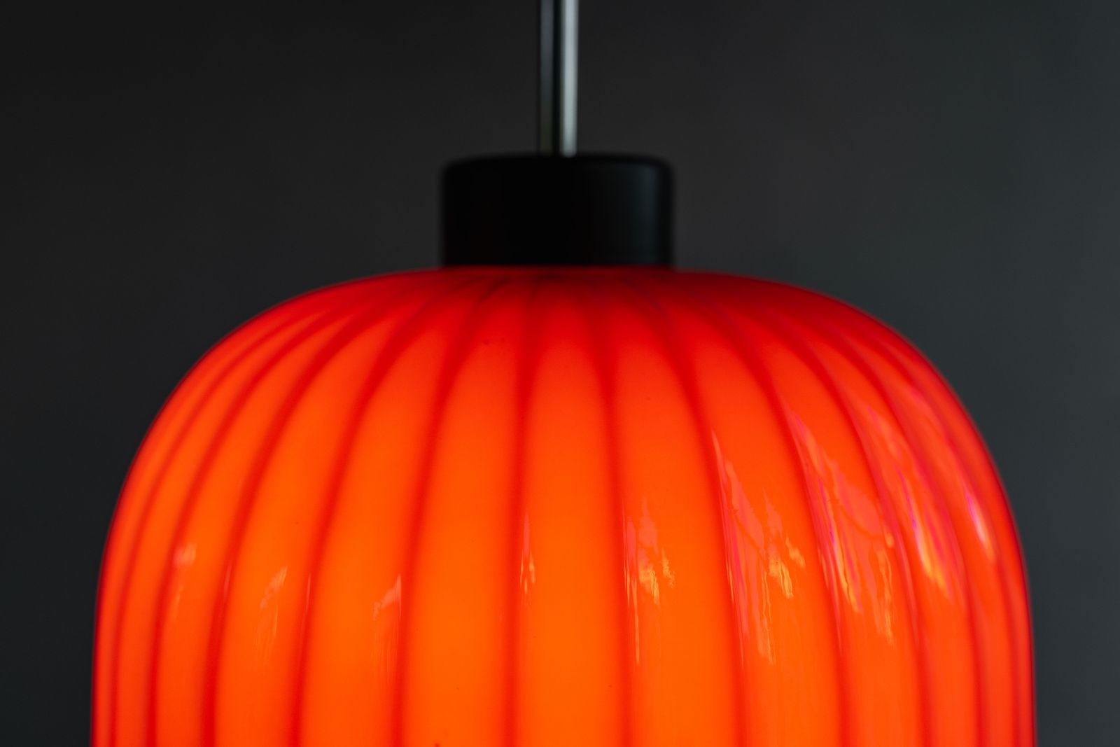 Vintage Czechoslovak Glass Hanging Lamp By Osvětlovací Sklo, 1970s photo vinterior