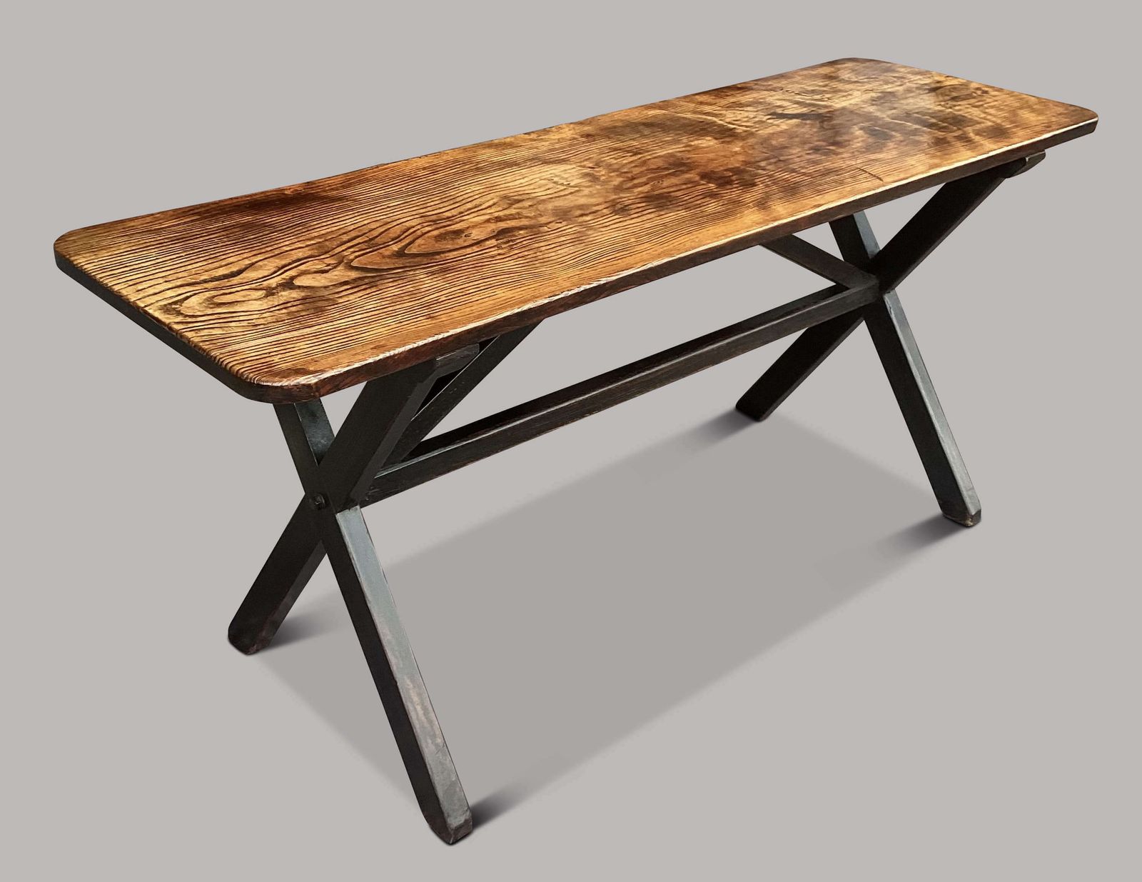 Outstanding Georgian Large Elm Tavern Table; Superb Colour And Patina photo 10780.0