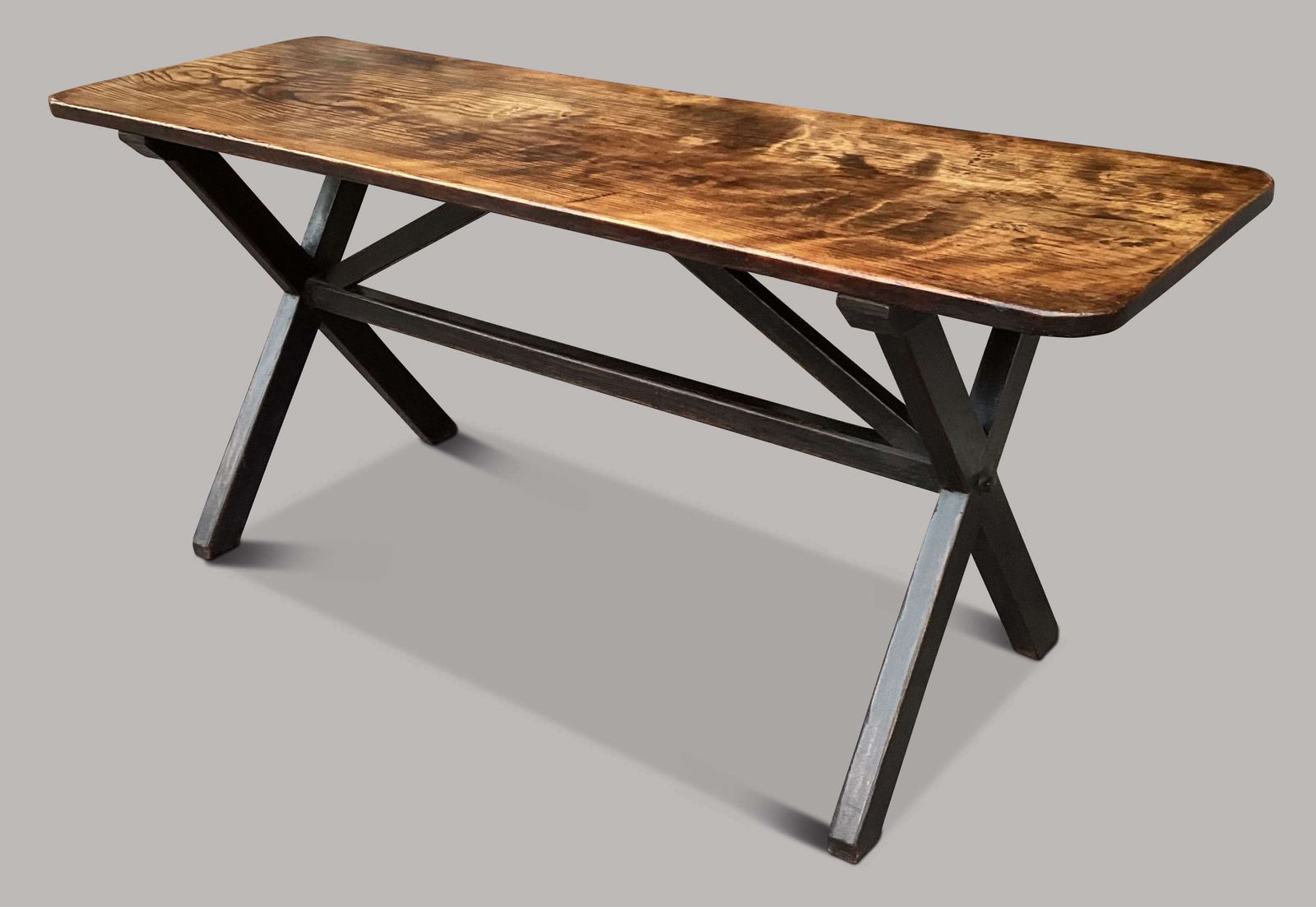 photo for sale Outstanding Georgian Large Elm Tavern Table; Superb Colour And Patina