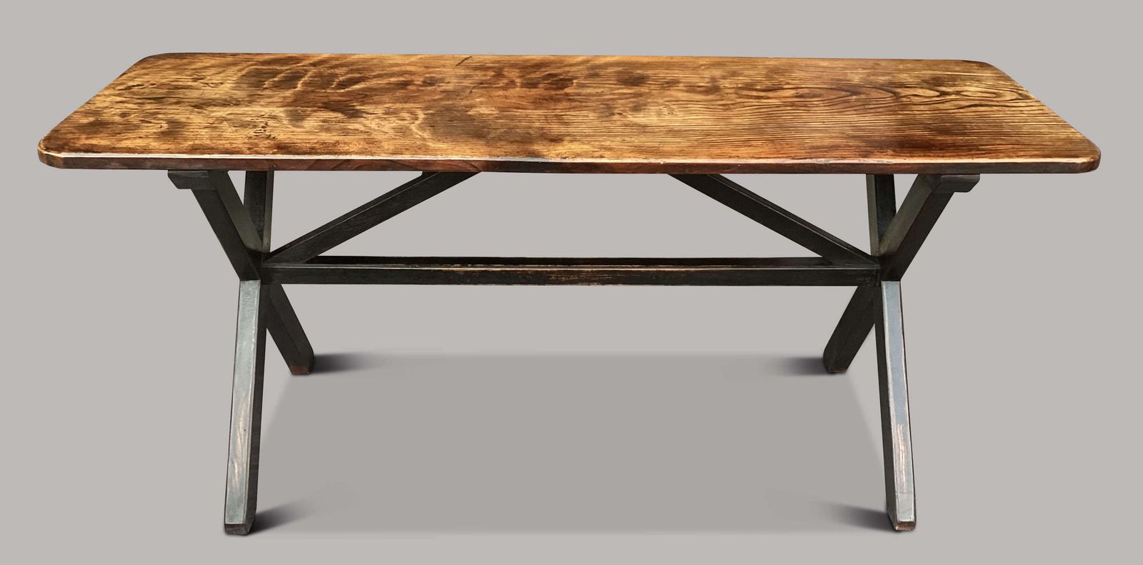photo vinterior Outstanding Georgian Large Elm Tavern Table; Superb Colour And Patina