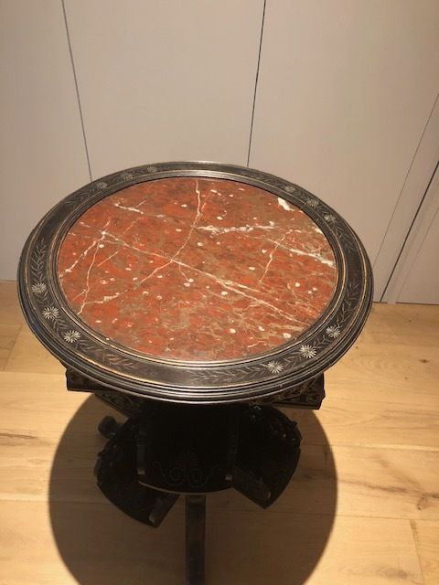 Japanese Style French Made Circular Revolving Bookcase And Table photo furniture