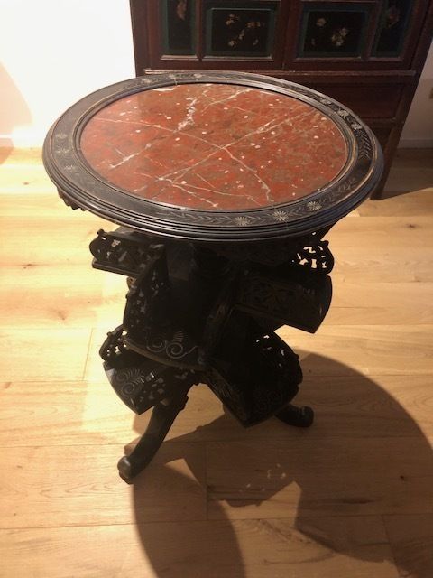 Japanese Style French Made Circular Revolving Bookcase And Table photo Furniture