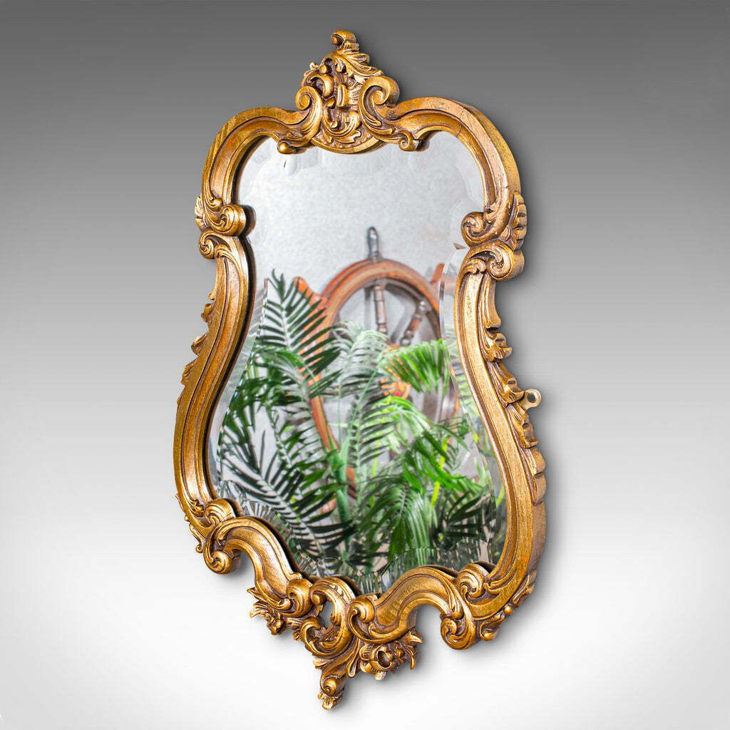 Antique Baroque Wall Mirror, French, Giltwood, Vanity, Hallway, Edwardian, 1910 photo for sale