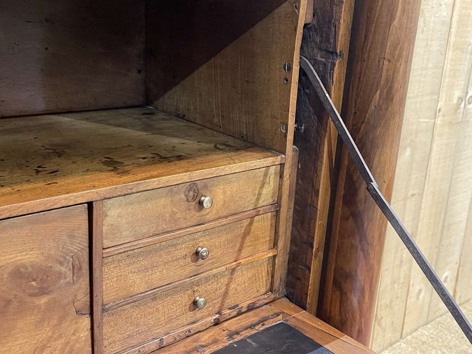 photo for sale Empire Period Secretary In Walnut, Oak And Black Marble
