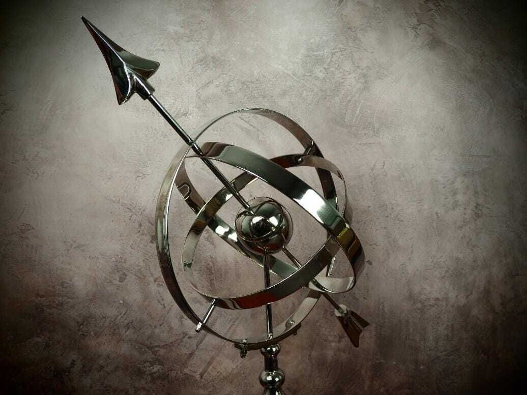 Antiqua Style Nickel Plated Aluminum Sundial – Elegant Garden Décor, Perfect Gift For Outdoor Enthusiasts photo Home Decor