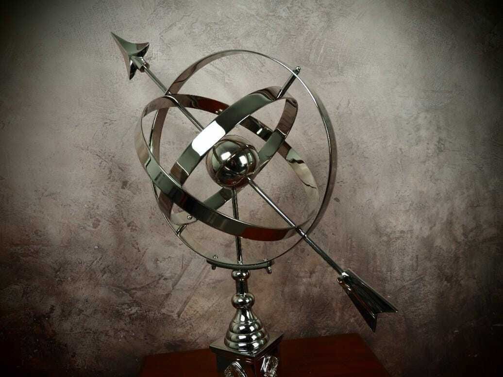 Antiqua Style Nickel Plated Aluminum Sundial – Elegant Garden Décor, Perfect Gift For Outdoor Enthusiasts photo vinterior