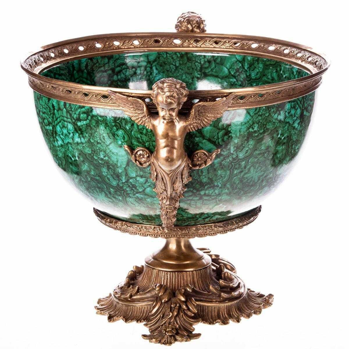 Elegant Porcelain And Bronze Bowl With Angels   Perfect Gift For Collectors And Special Occasions photo for sale