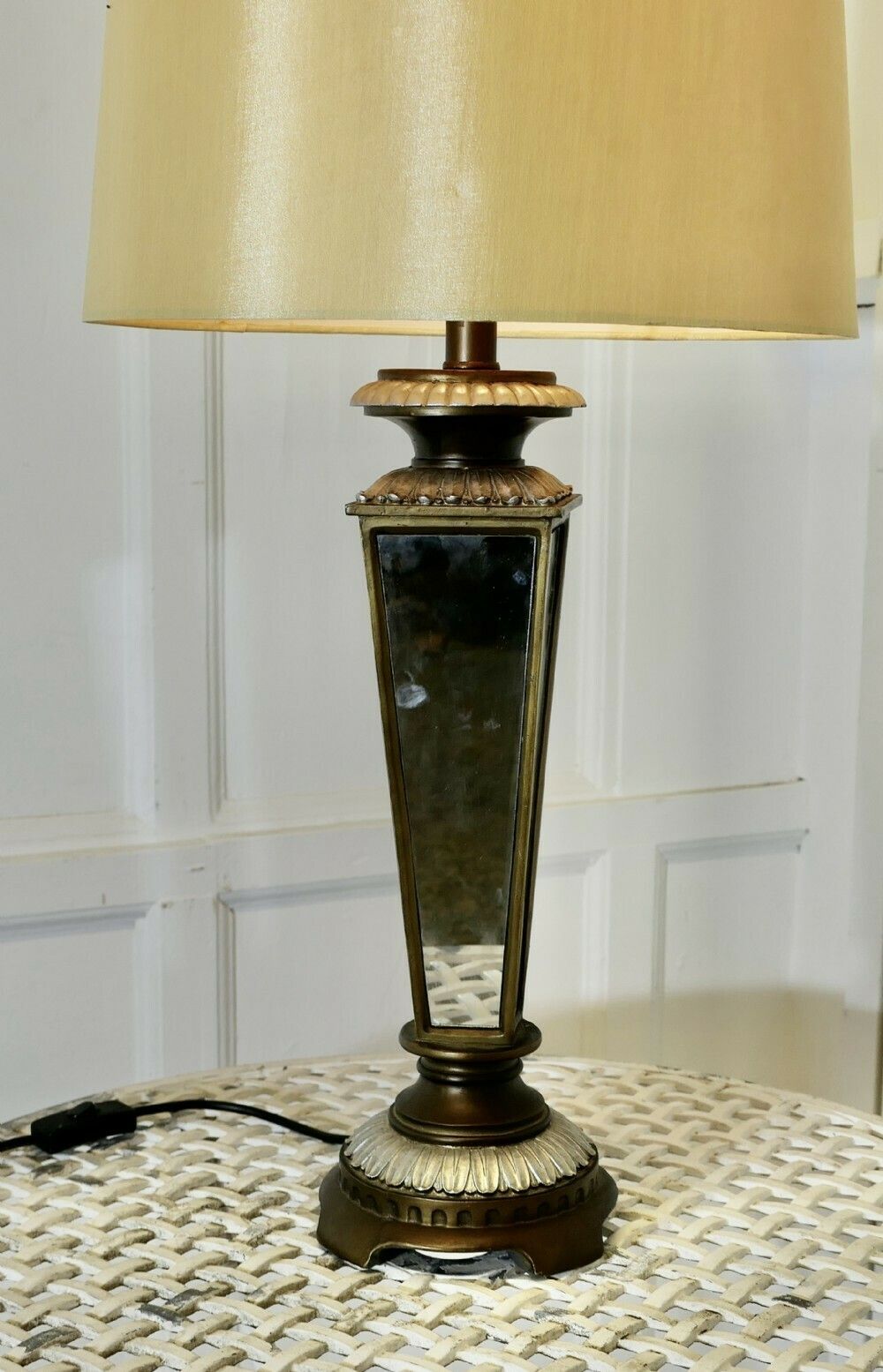 An Art Deco Style Mirror Table Lamp photo furniture