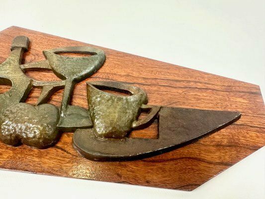 Mid Century Czech Wall Relief In Aluminium, 1950s photo buy