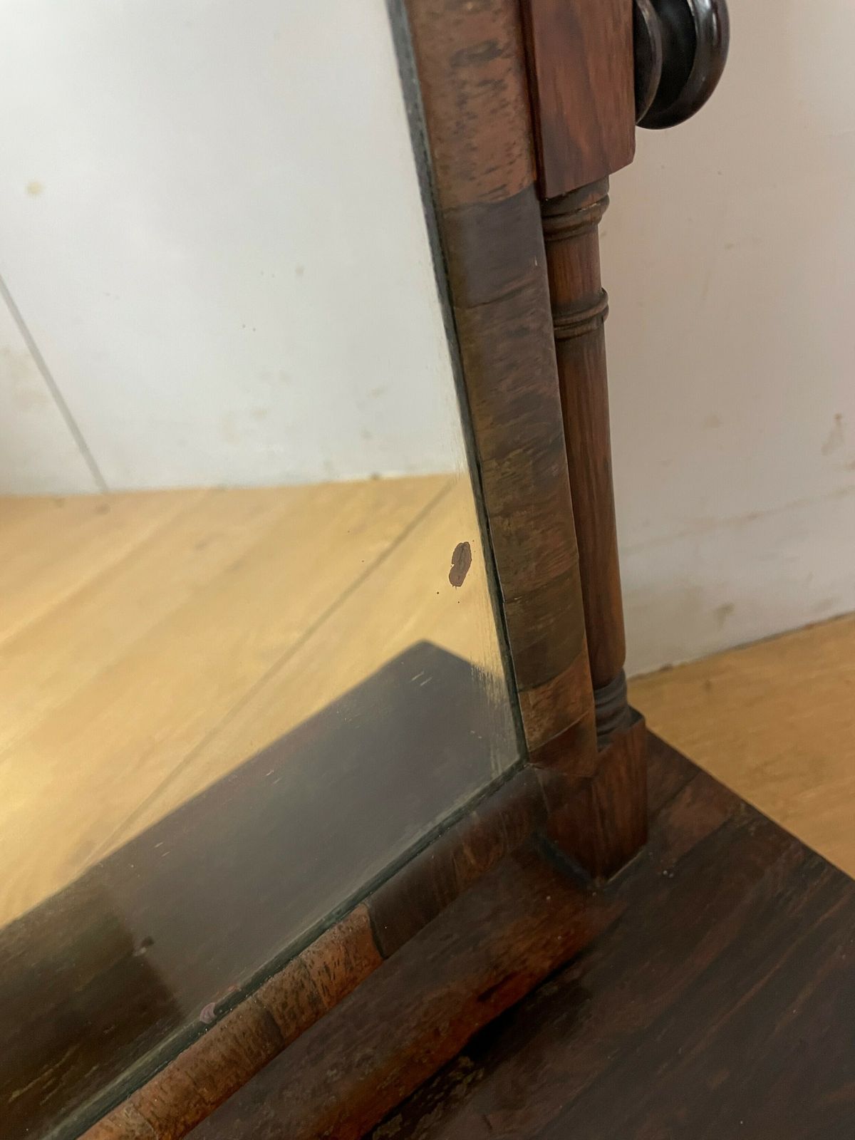 C19th Rosewood Dressing Table Mirror Circa 1840 photo vintage