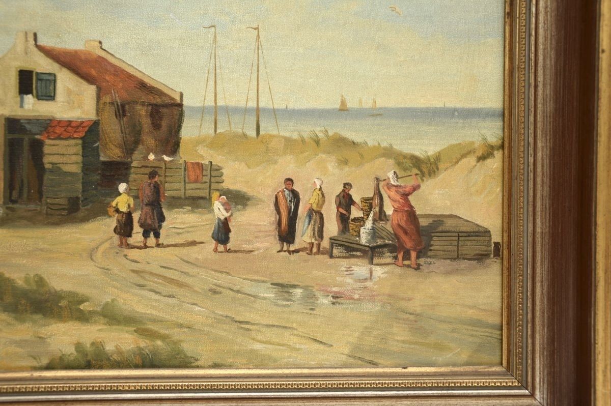 Antique Landscape Oil Painting photo Art