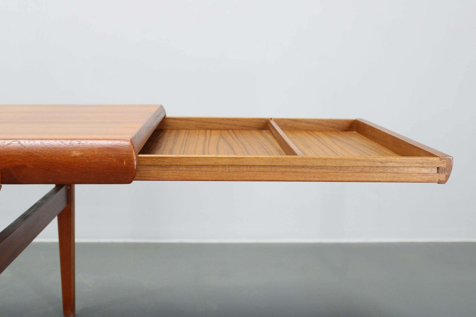 photo furniture 1960s Johannes Andersen Restored Teak Coffee Table For Cfc Silkeborg, Denmark