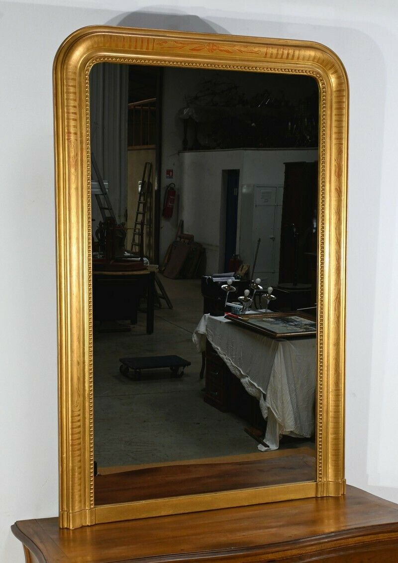 Gilded Leaf Mirror, Louis Philippe Period – Part 1 Of The 19th Century photo for sale