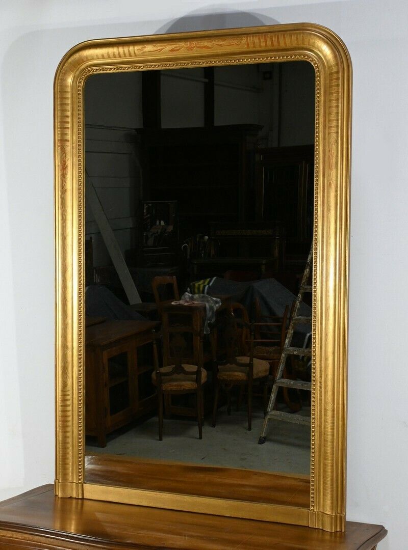 Gilded Leaf Mirror, Louis Philippe Period – Part 1 Of The 19th Century photo Home Decor