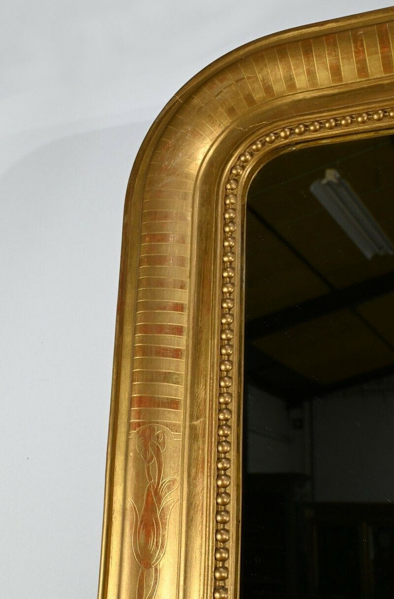 Gilded Leaf Mirror, Louis Philippe Period – Part 1 Of The 19th Century photo vinterior
