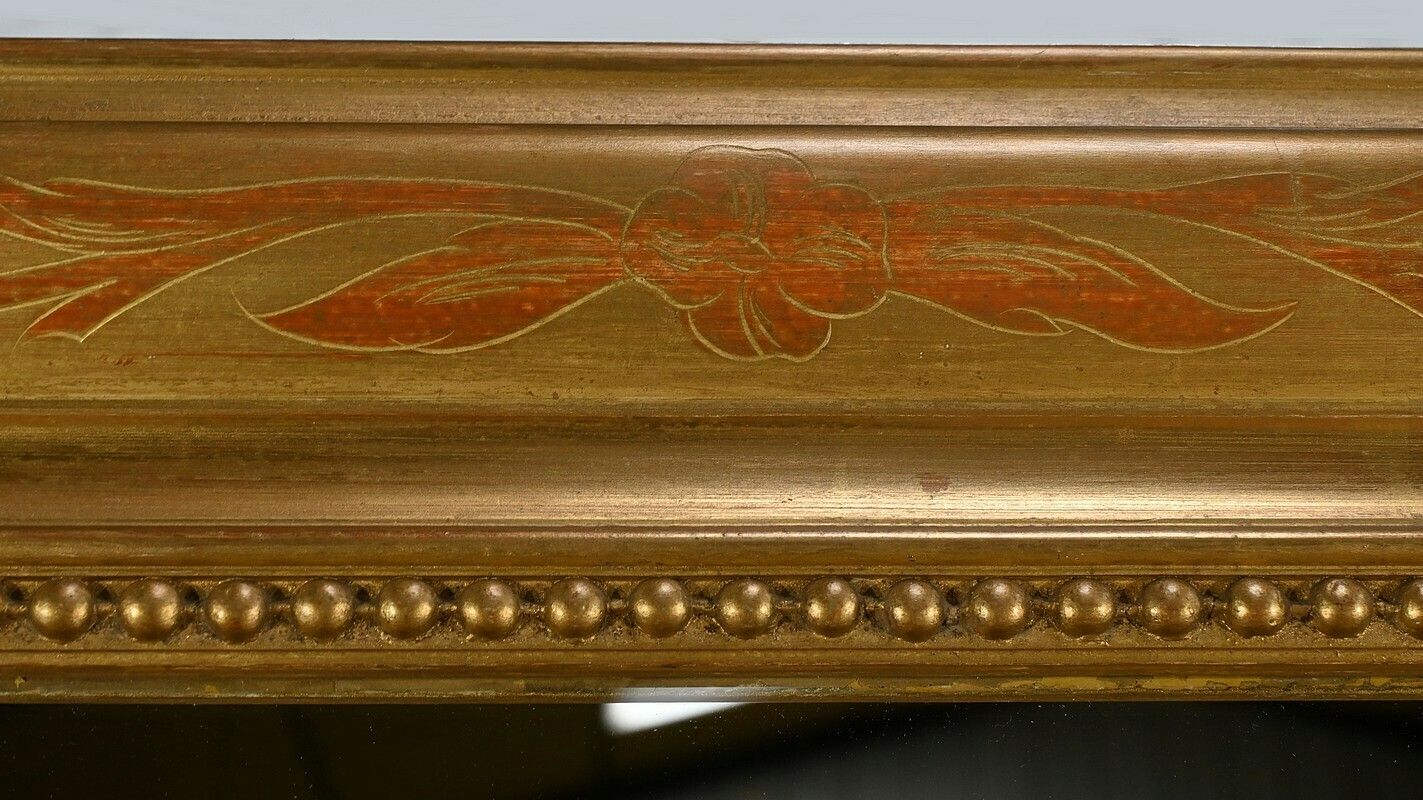 Gilded Leaf Mirror, Louis Philippe Period – Part 1 Of The 19th Century photo buy