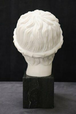 Head Of A Young Bacchus, 20th Century, White Marble Sculpture photo furniture