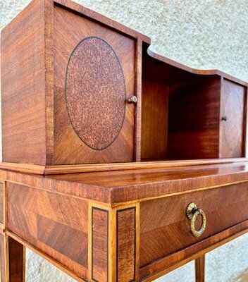 2092.0 Early 20th Century French Walnut Venner Desk, 1940s photo