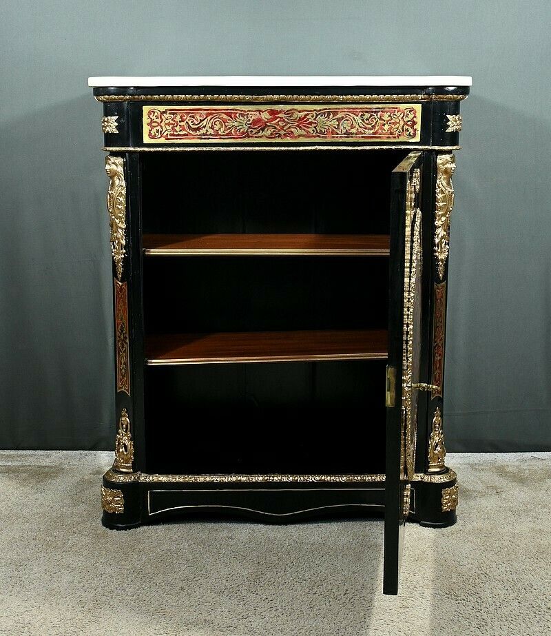 “Boulle” Marquetry Entryway Cabinet, Napoleon III Period – Mid 19th Century photo Furniture