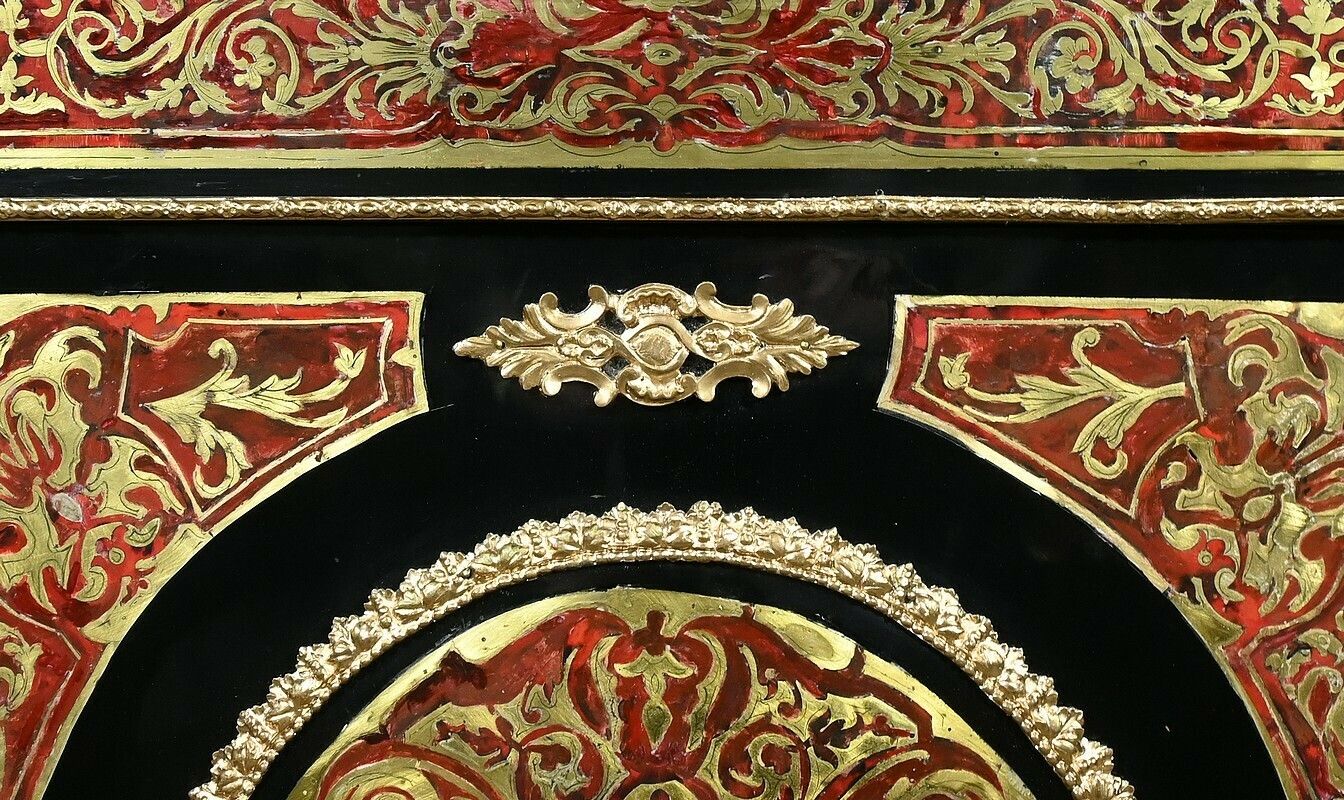 “Boulle” Marquetry Entryway Cabinet, Napoleon III Period – Mid 19th Century photo vintage