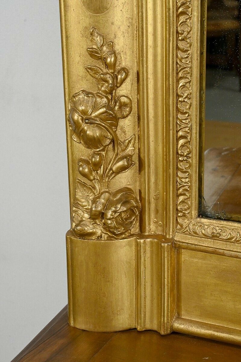 Furniture Important Gilded Wooden Mirror, Louis XV Style – 1st Part Of The 19th Century photo