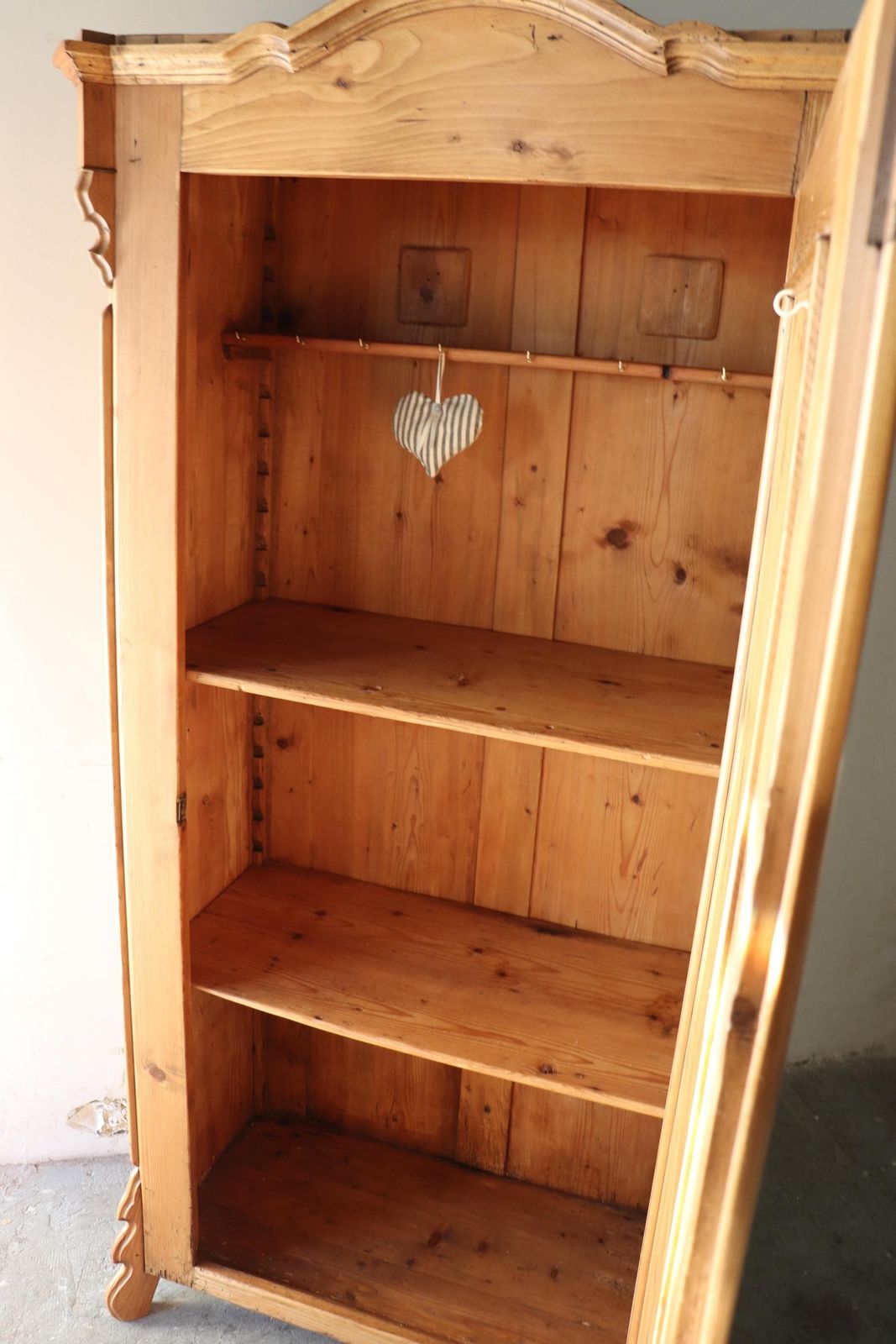 photo for sale Gorgeous Rustic Pine Farmhouse Larder Or Linen Cupboard With Shelves And Original Key