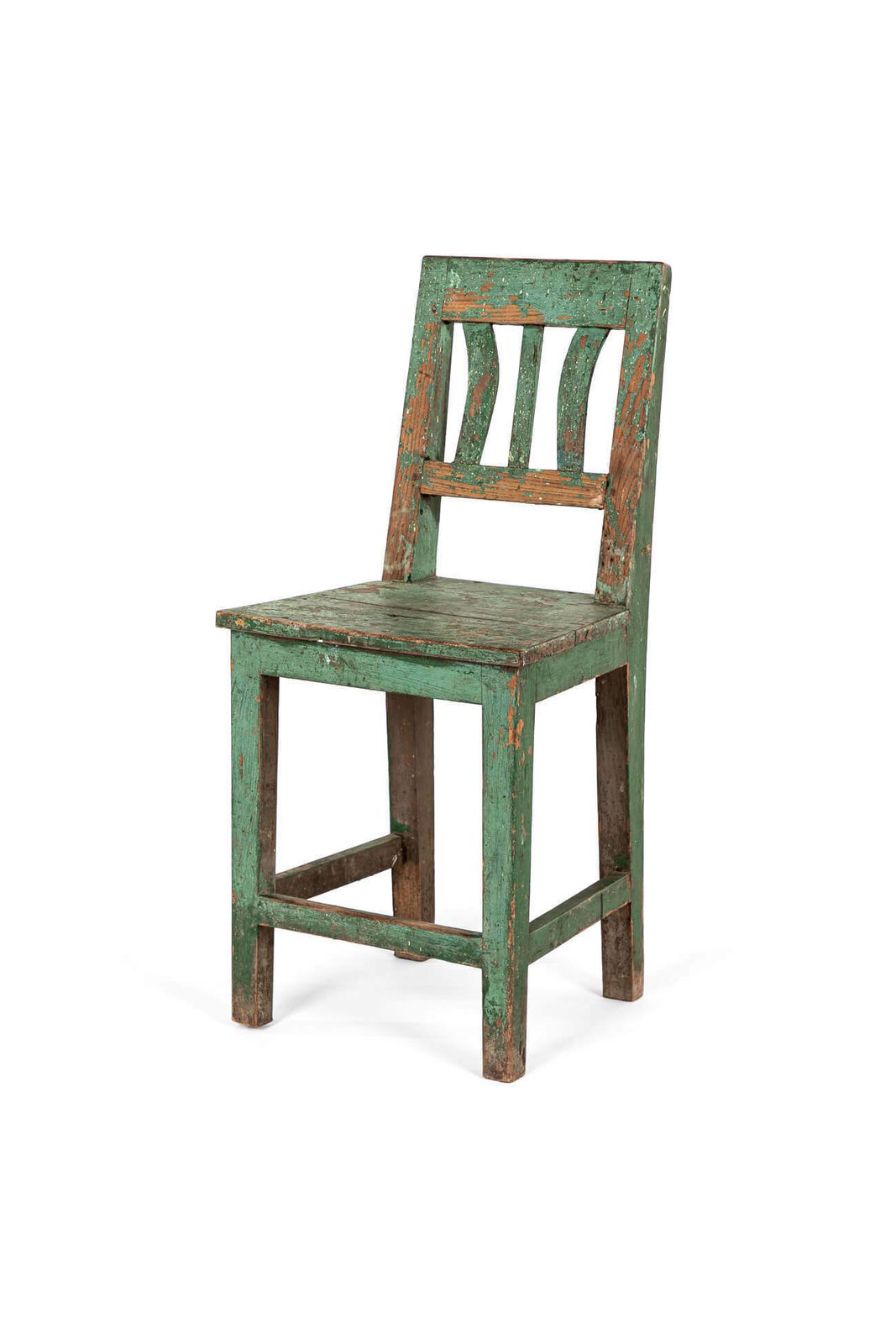 Green Swedish Chair, 1900s, Antique photo furniture