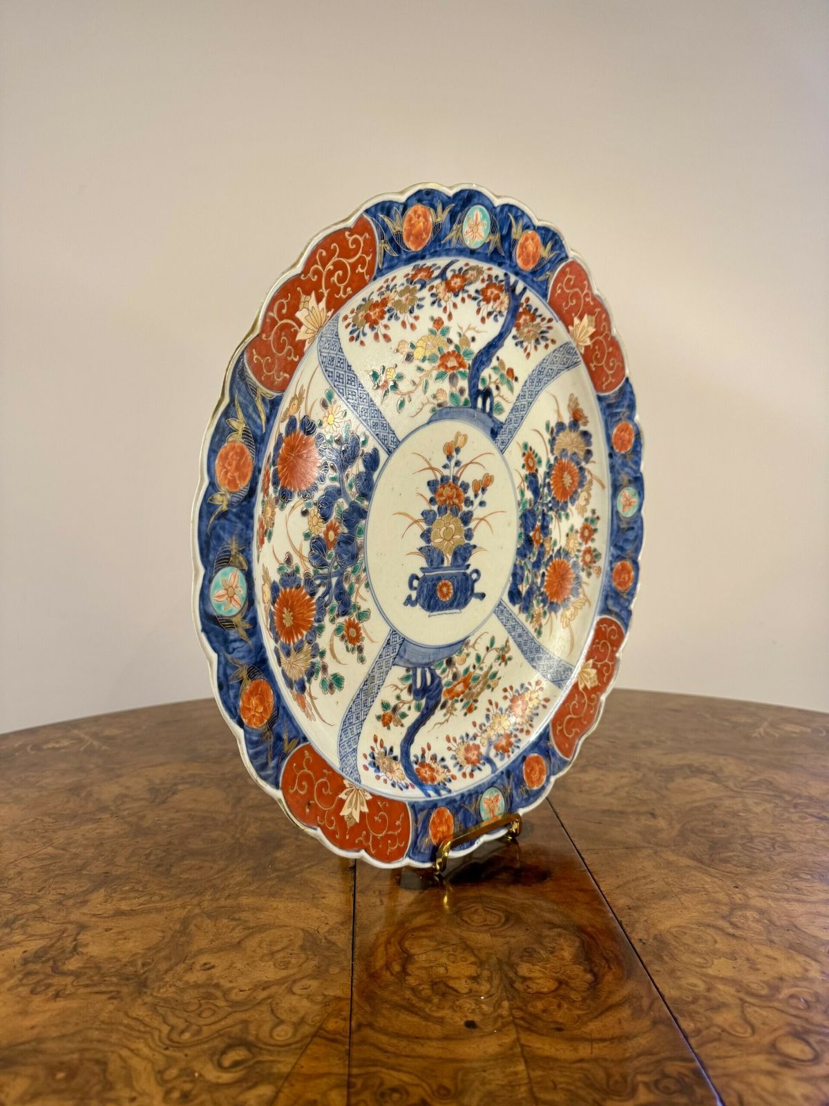 Outstanding Quality Pair Of Antique Japanese Imari Chargers photo 1125.0