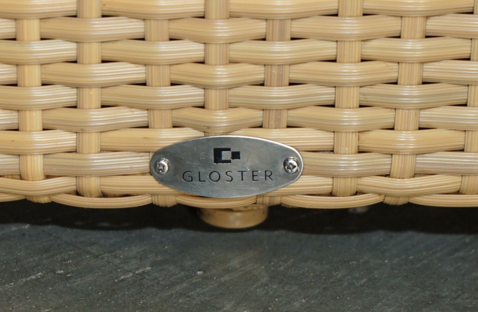 photo buy Expensive Gloster Garden Table Set On Wheels Glass & Wicker