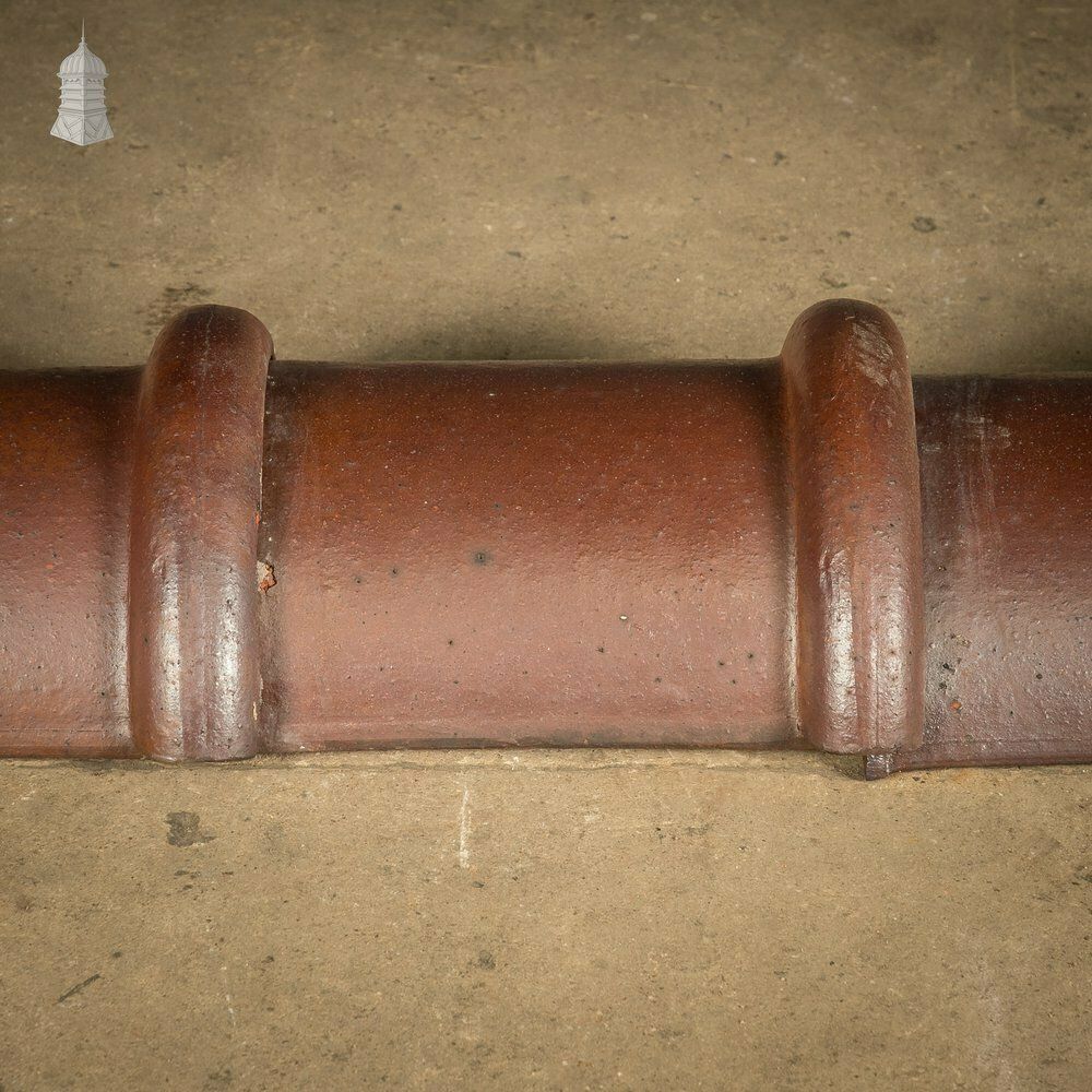 Half Round Ridge, Interlocking Salt Glazed Ridge Tile photo for sale