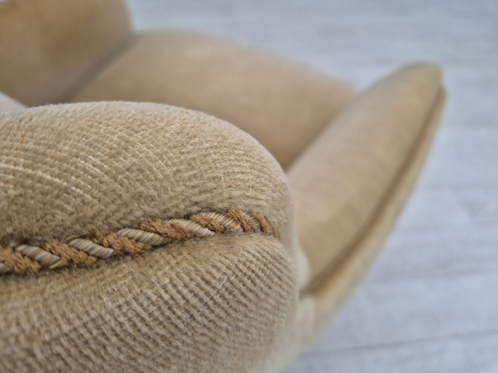 1970s, Danish Lounge Chair, Original Condition, Furniture Velour. photo 1290.0