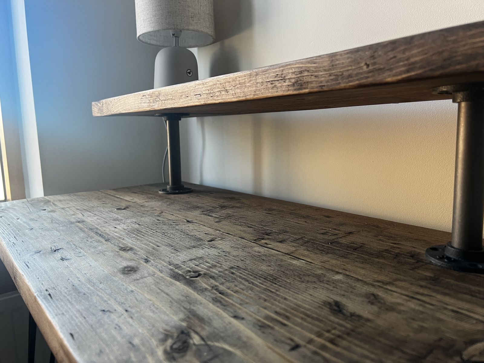 Industrial Reclaimed Wood Desk photo vintage