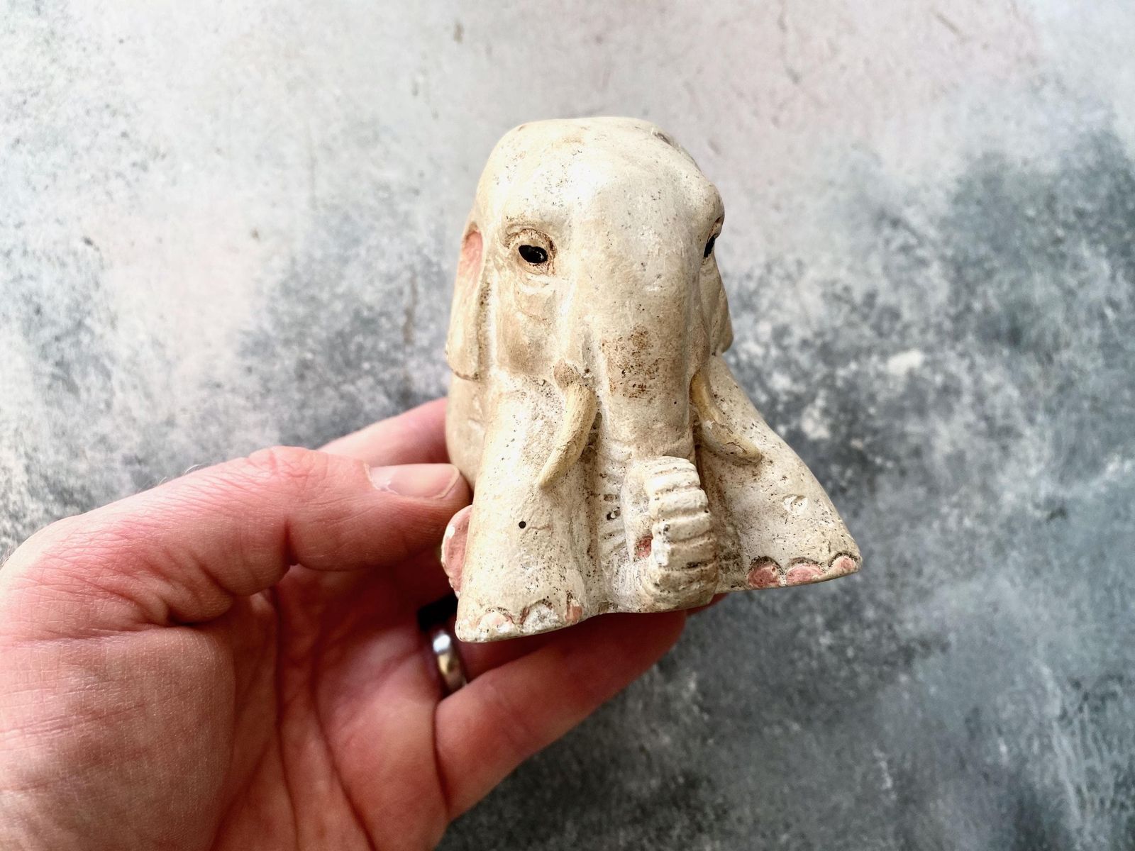 Constance Stella Watson (1899   1985) Earthenware Elephant Figurine photo furniture