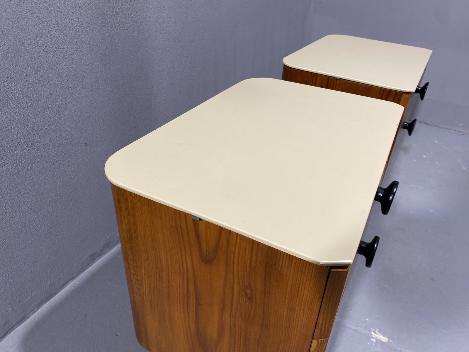 Fully Restored Night Stands By Jindřich Halabala For úp Závody, 1950s, Czechoslovakia photo furniture