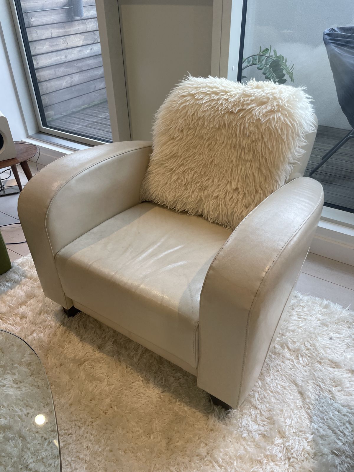 Italian Leather Art Deco Style Armchair photo Furniture
