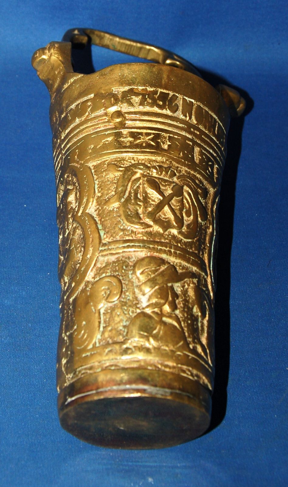 An Antique 19th Century Brass Gothic, Medieval, Church Situla, Holy Water Holder photo Home Decor