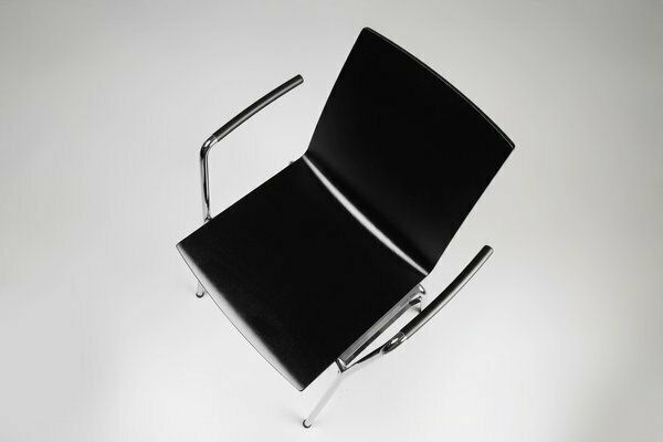 Mid Century Modern Black Chair In With Armrests, Belgium photo 499.0