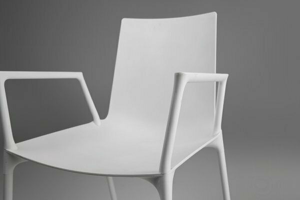 21th Century White Design Chair With Armrests, Belgium photo furniture