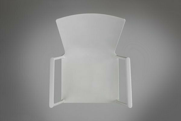 21th Century White Design Chair With Armrests, Belgium photo vintage