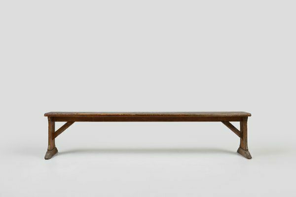 Rustic French Bench In Oak With Carvings And Nice Patina, 1850s photo 997.0