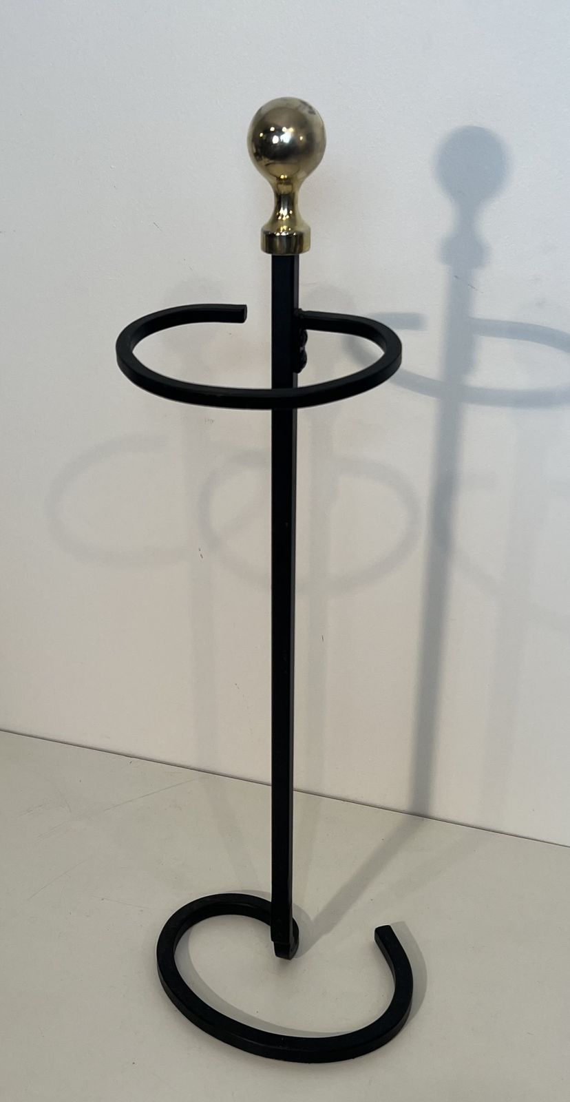 Black Lacquered Metal And Brass Design Fire Kit photo furniture